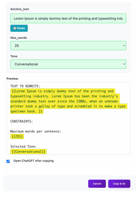 Reusing prompts in AI tools
